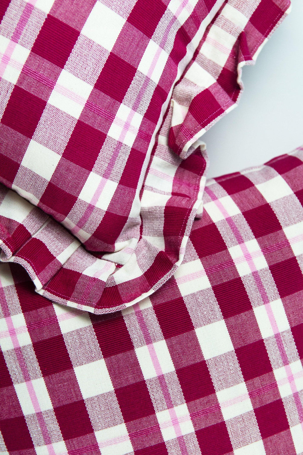 Abigail Cranberry Plaid Pillows Archive New York