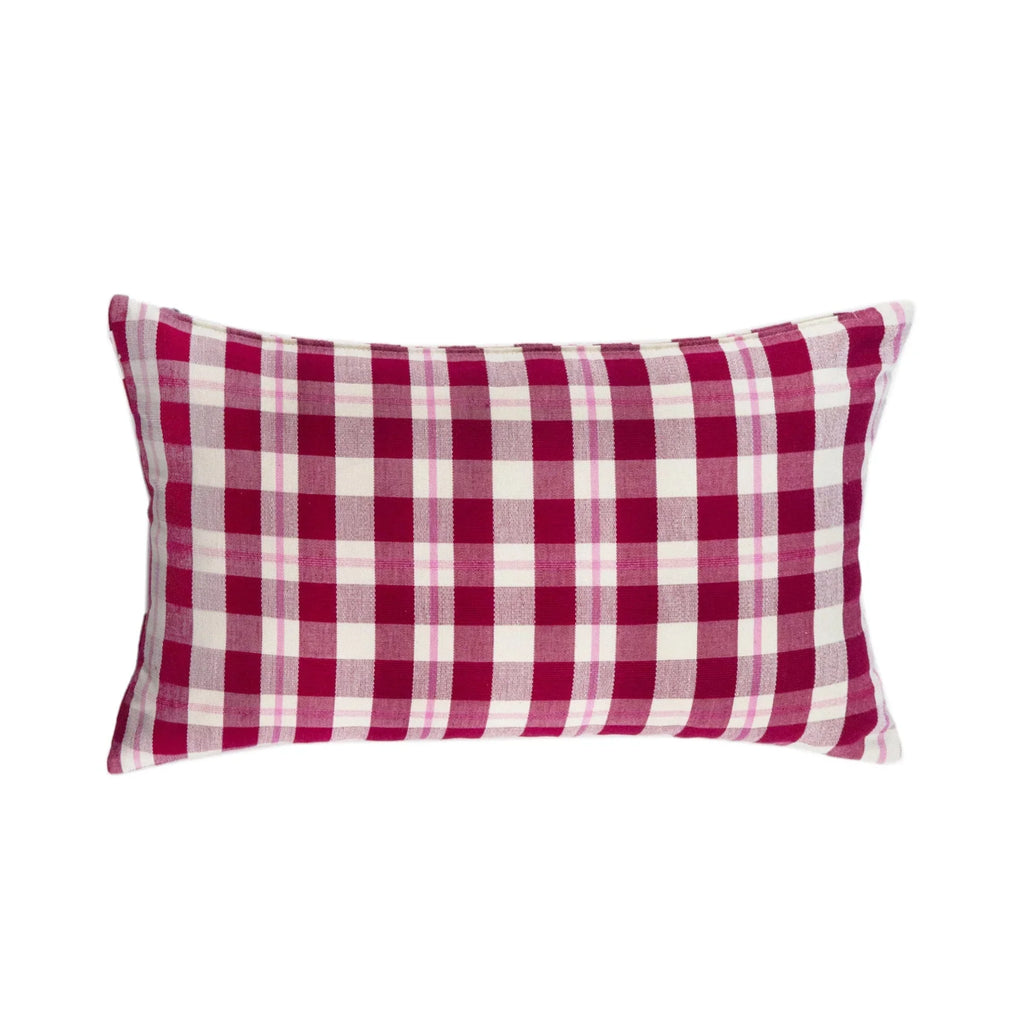Abigail Cranberry Plaid Pillows Archive New York