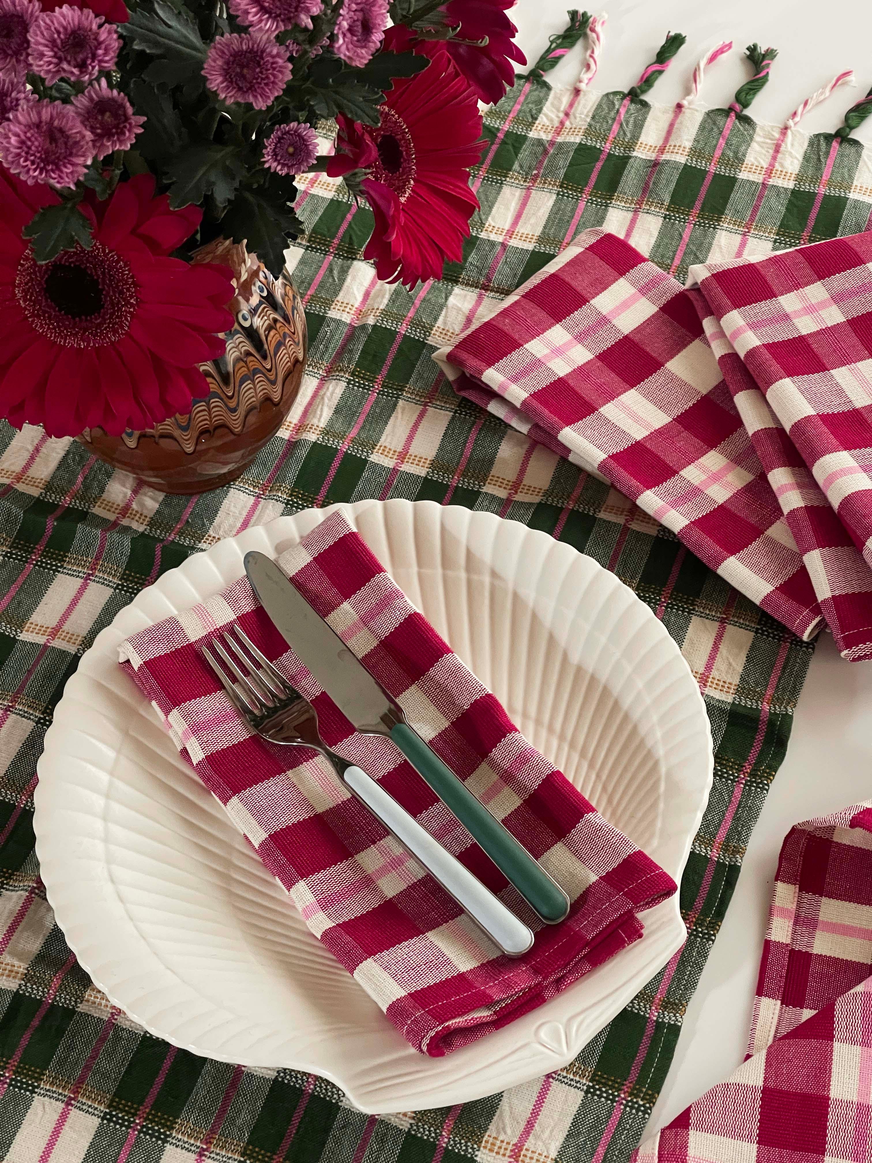 Abigail Plaid Dinner Napkin Set Archive New York