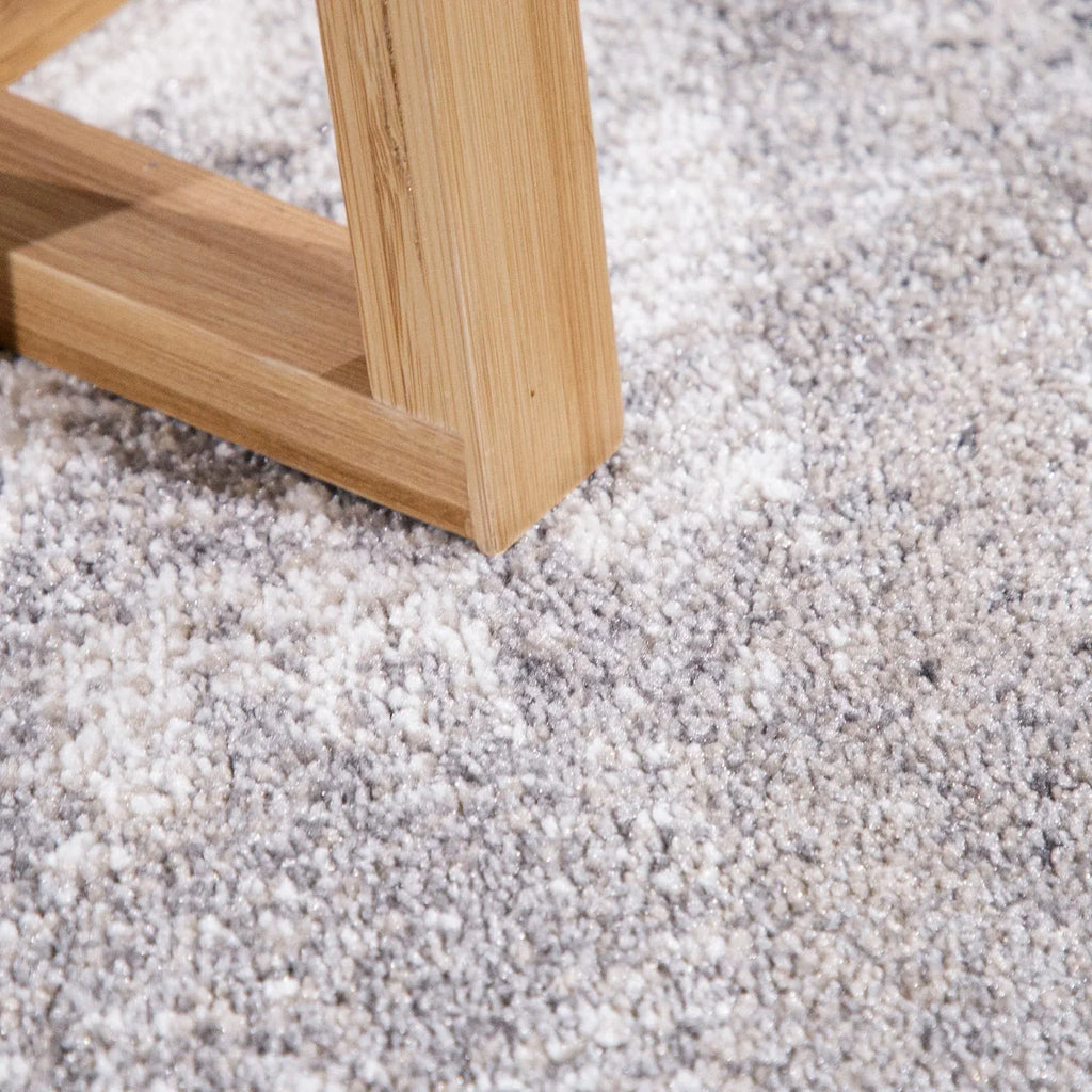 Abstract Area Rug Mero Artful Colors in Beige Grey, back view - House Of Avana