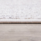 Abstract Area Rug Mero Artful Colors in Beige Grey, side view - House Of Avana