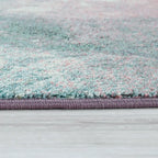 Abstract Area Rug Mero with Artful Pastel Colors, back view - House Of Avana