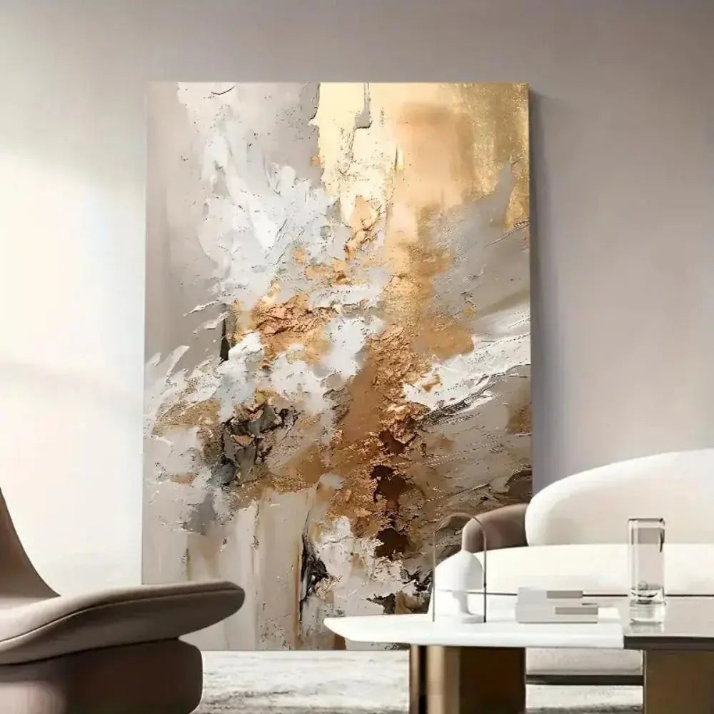 Luxury Canvas Abstract Art High Quality Wall Decor, back view - House Of Avana