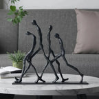 Modern Metal Sculpture - Minimalist Ascending Figures, detail shot - House Of Avana