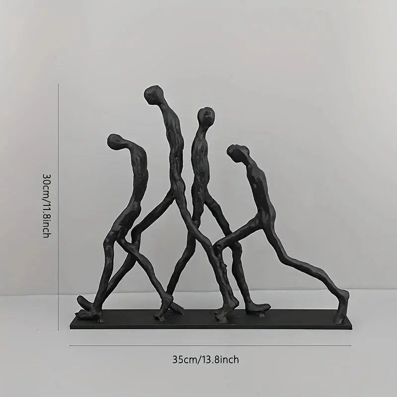 Modern Metal Sculpture - Minimalist Ascending Figures, lifestyle image - House Of Avana