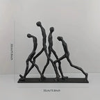 Modern Metal Sculpture - Minimalist Ascending Figures, lifestyle image - House Of Avana