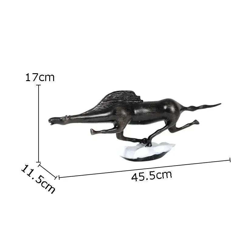 Black Cast Iron Bull Statue Animal Sculpture, angled view - House Of Avana