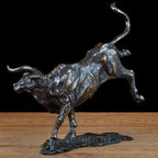 Bronze Bull Statue Abstract Bronze Bull Sculpture Large Animal Ctafts Antique Bronze Bull Figurine for... - House Of Avana
