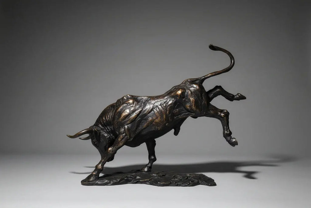Bronze Bull Statue Abstract Bronze Bull Sculpture Large Animal Ctafts Antique Bronze Bull Figurine for... - House Of Avana