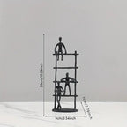 Abstract Sculpture - Metal Silver Climbing Stairs Design, product packaging - House Of Avana