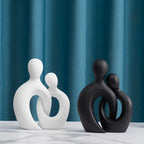 Abstract Couple Figurine - White Wedding Sculpture, detail shot - House Of Avana