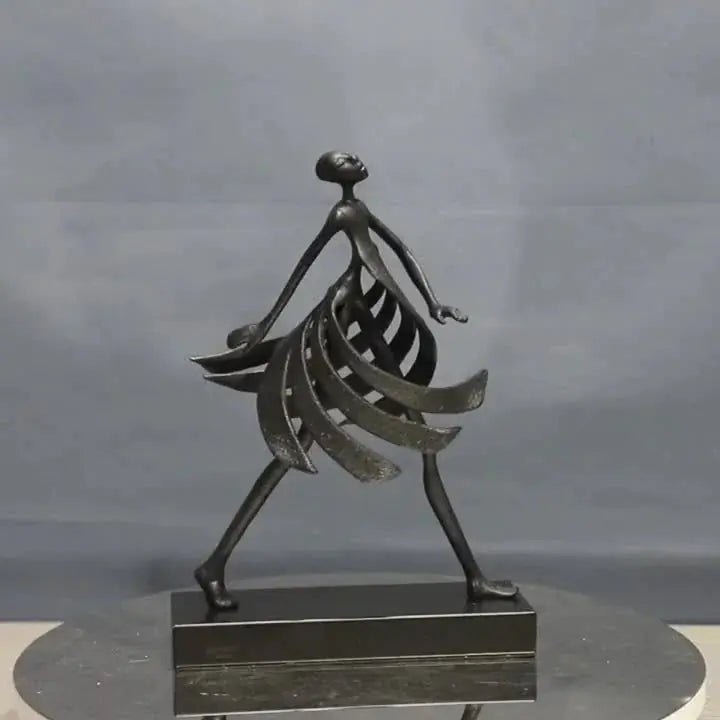 Abstract Sculpture - White Marble Goddess Figure, top view - House Of Avana