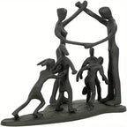 Family Figurine - Cast Iron Sculpture, side view - House Of Avana