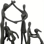Family Figurine - Cast Iron Sculpture, detail shot - House Of Avana