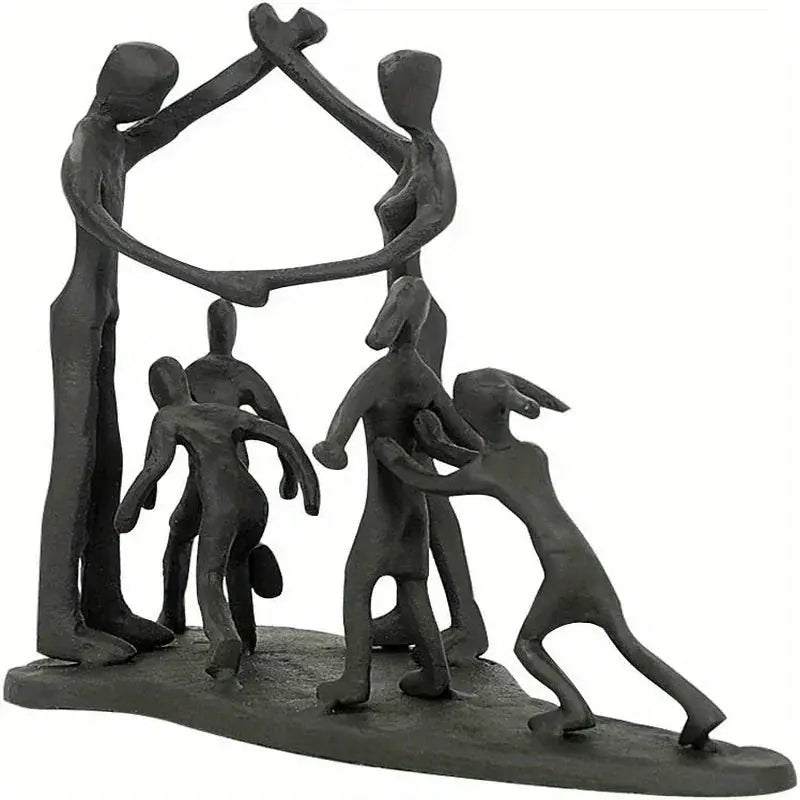 Family Figurine - Cast Iron Sculpture, lifestyle image - House Of Avana
