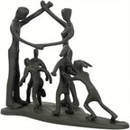 Family Figurine - Cast Iron Sculpture, lifestyle image - House Of Avana