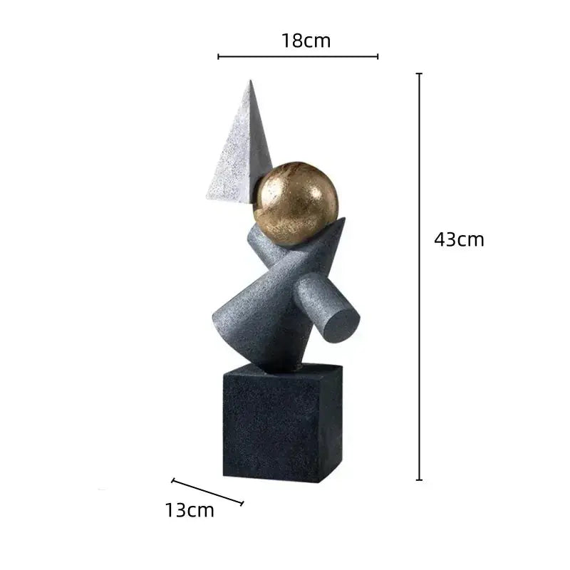 Geometric Sculpture - Gold Triangular Abstract | Abstract Sculpture | product view 17 | Abstract home decor | House of Avana