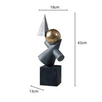 Geometric Sculpture - Gold Triangular Abstract | Abstract Sculpture | product view 17 | Abstract home decor | House of Avana