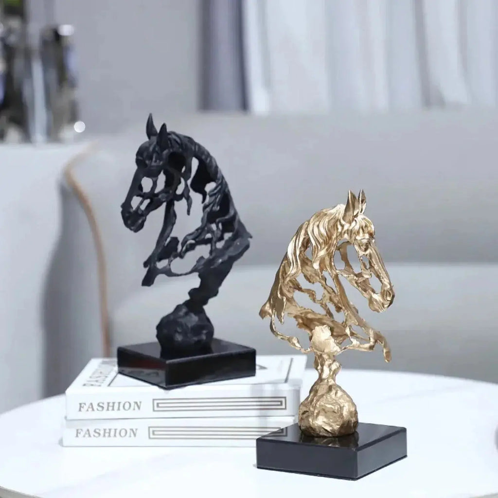 Abstract Hollow Horse Head Sculpture – Modern Metal Home Decor | Horse Sculpture | product view 17 | Abstract home decor | House of Avana