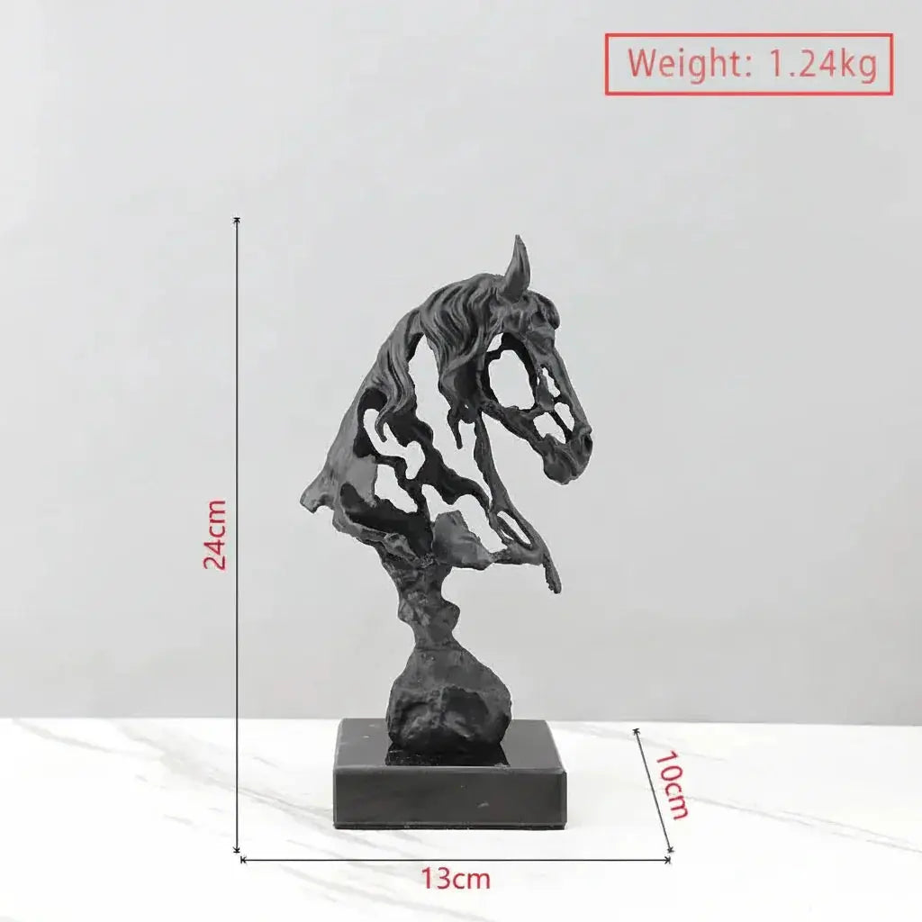 Abstract Hollow Horse Head Sculpture – Modern Metal Home Decor | Horse Sculpture | product view 21 | Abstract home decor | House of Avana