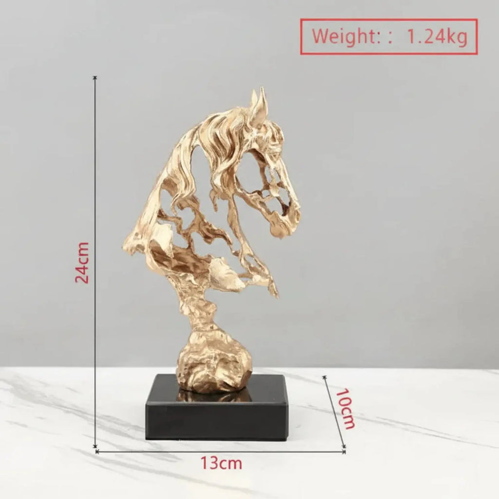 Abstract Hollow Horse Head Sculpture – Modern Metal Home Decor | Horse Sculpture | detail view | Abstract home decor | House of Avana
