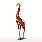 Abstract Black Giraffe Sculpture - Modern Iron Design, lifestyle image - House Of Avana