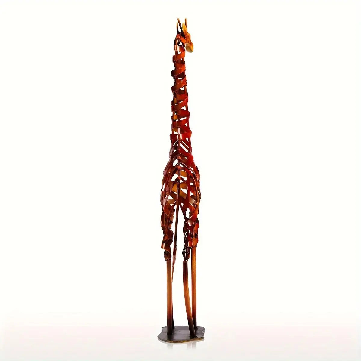 Abstract Black Giraffe Sculpture - Modern Iron Design, top view - House Of Avana