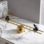 Fantasy Figurine Sculpture - Unique Indoor Ladder Decor, front view - House Of Avana