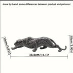 Abstract Leopard Sculpture - Gold Finish, side view - House Of Avana