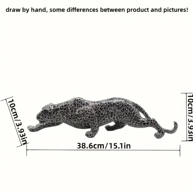 Abstract Leopard Sculpture - Gold Finish, detail shot - House Of Avana