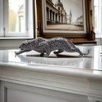 Abstract Leopard Sculpture - Gold Finish, lifestyle image - House Of Avana