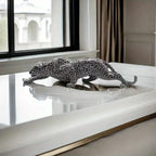 Abstract Leopard Sculpture - Gold Finish, angled view - House Of Avana