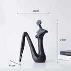 Abstract Metal Figurine - Black Female Sculpture | Iron Figure Sculpture | texture detail | Abstract home decor | House of Avana