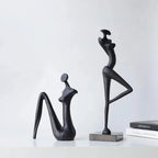 Abstract Metal Figurine - Black Female Sculpture | Iron Figure Sculpture | side view | Abstract home decor | House of Avana
