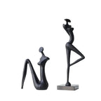 Abstract Metal Figurine - Black Female Sculpture | Iron Figure Sculpture | top view | Abstract home decor | House of Avana