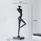 Abstract Metal Figurine - Black Female Sculpture | Iron Figure Sculpture | in-room display | Abstract home decor | House of Avana