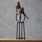 Modern Iron Sculpture - Abstract Figure Black, lifestyle image - House Of Avana