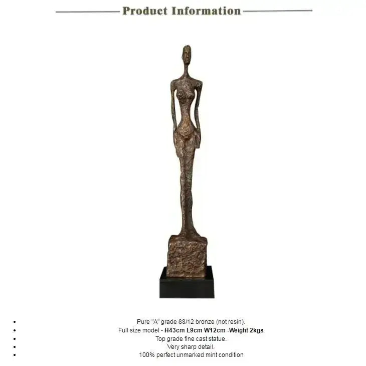 Large Bronze Sculptures Handmade Famous Decoration Statue Living Room Home Decor Accessories Abstract Figurines for Interior - House Of Avana