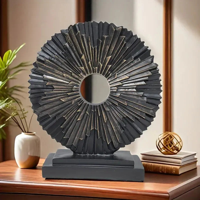 Solar Flower Sculpture - Colorful Outdoor Powered, side view - House Of Avana