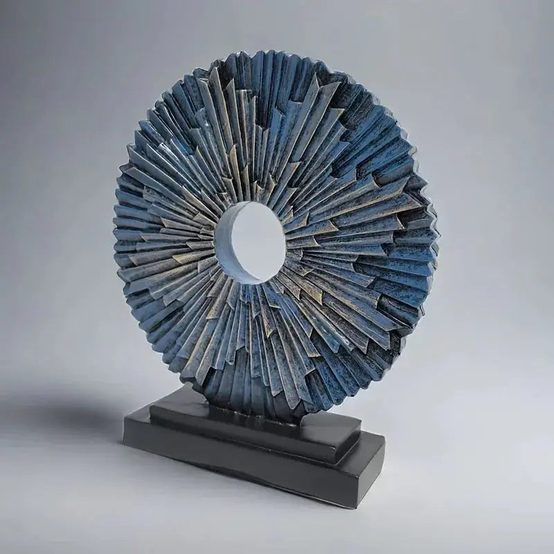Solar Flower Sculpture - Colorful Outdoor Powered, angled view - House Of Avana