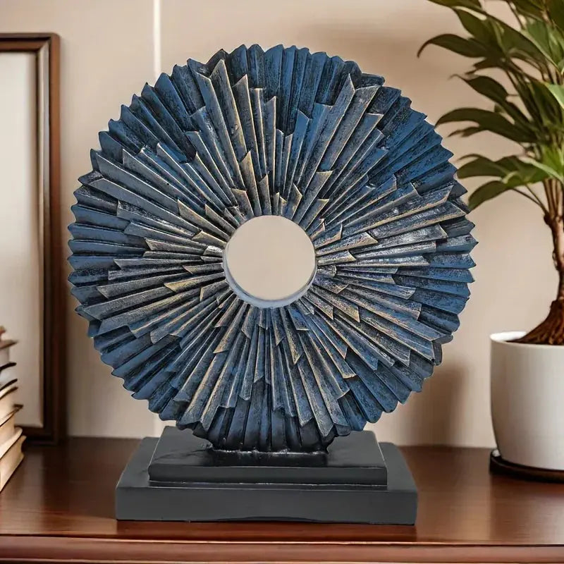 Solar Flower Sculpture - Colorful Outdoor Powered, front view - House Of Avana
