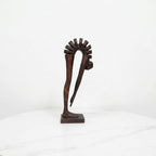 Modern Artistic Bending Human Sculpture | Figure Sculpture | front view | Abstract home decor | House of Avana