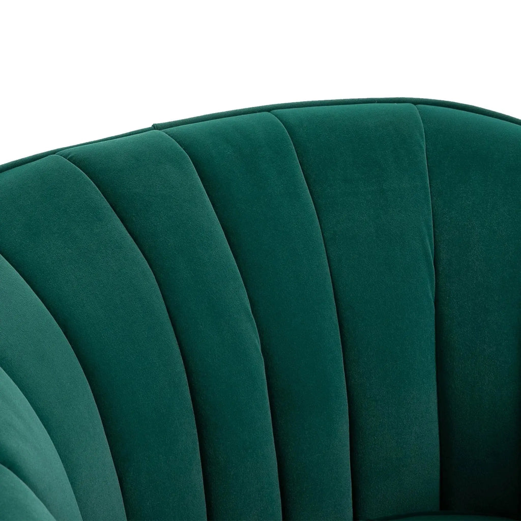 Velvet Accent Chair with Luxury Upholstery and Soft Cushioning, angled view - House Of Avana