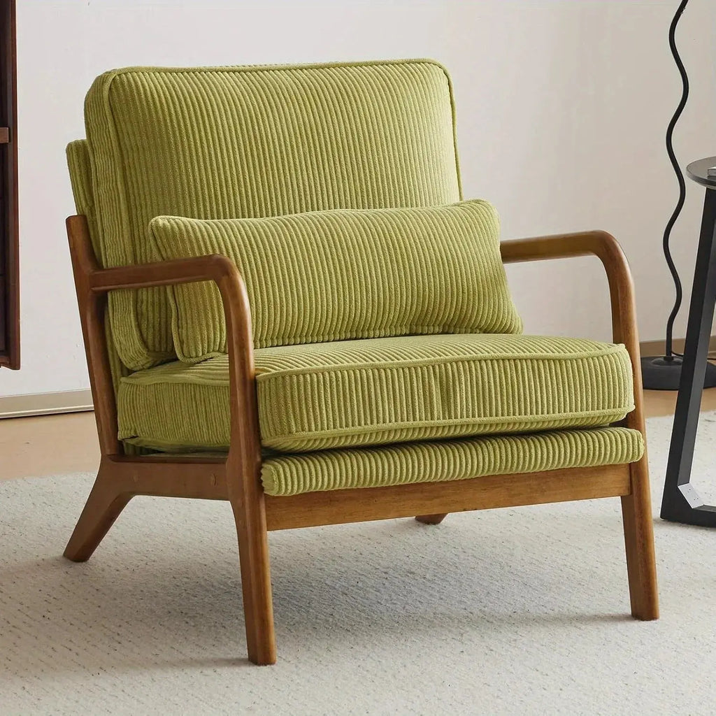 Accent Chair - Blue White Striped Upholstered, texture detail - House Of Avana