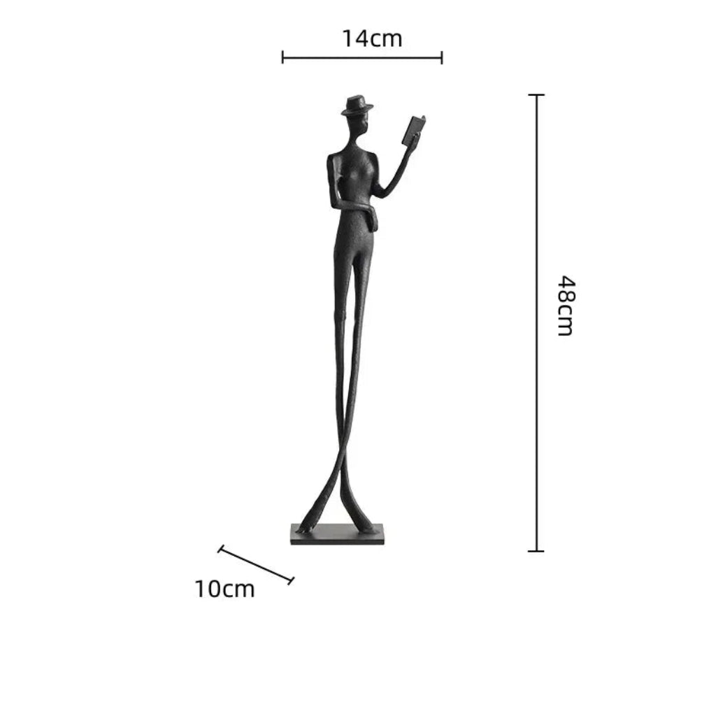 Abstract Sculpture - Acrobatic Figurine Gold Finish | Mixed (Metal and Marble) Figure Sculpture | product view 17 | Abstract home decor | House of Avana
