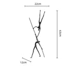 Abstract Sculpture - Acrobatic Figurine Gold Finish | Mixed (Metal and Marble) Figure Sculpture | product view 18 | Abstract home decor | House of Avana