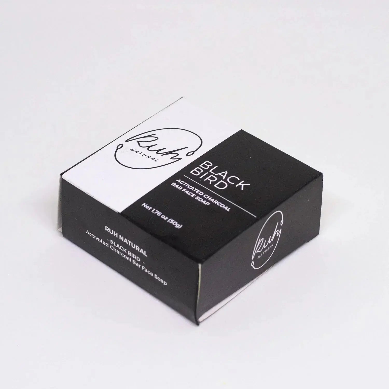 Activated Charcoal Bar Face Soap - Blackbird, top view - House Of Avana