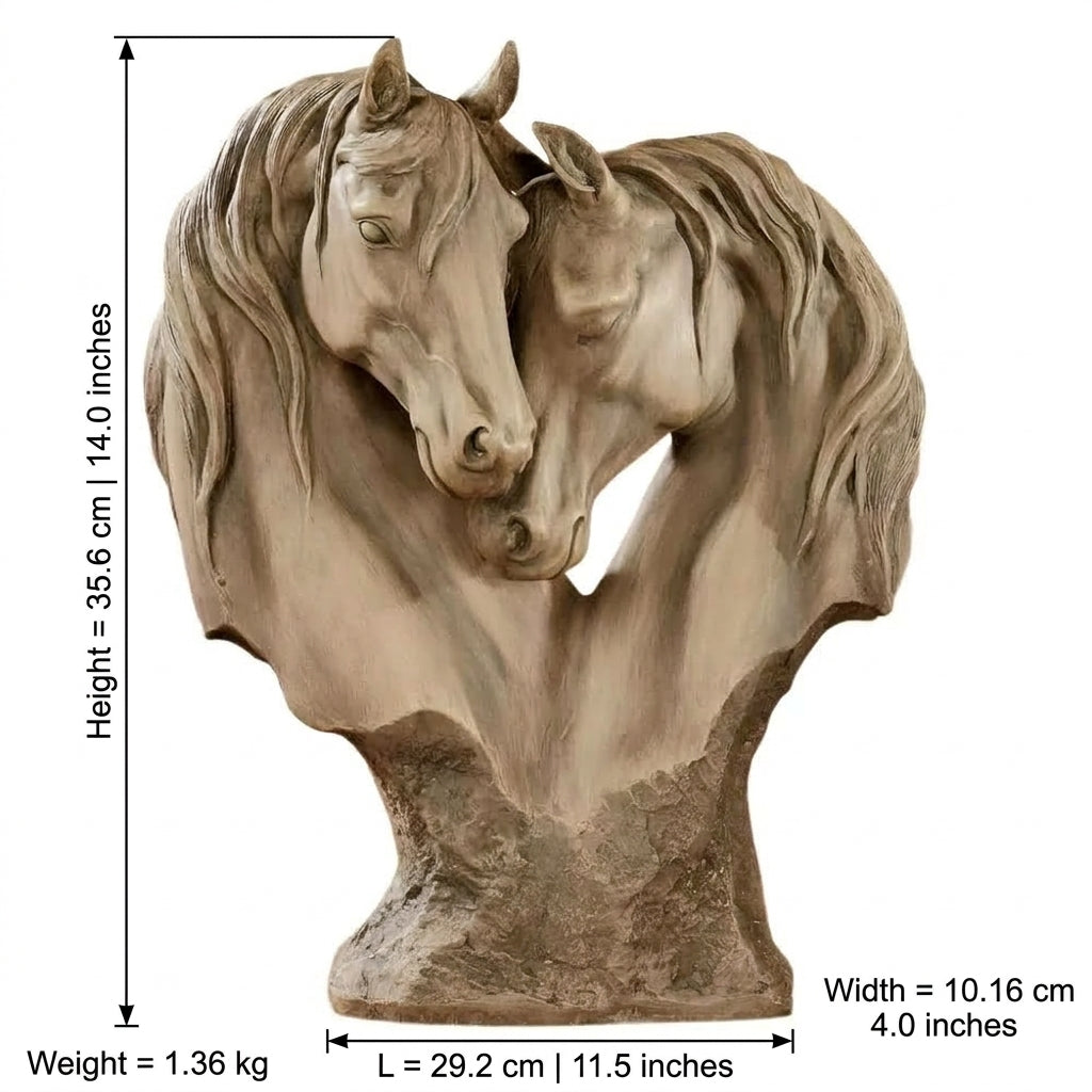 Loving Horses Pair Sculpture