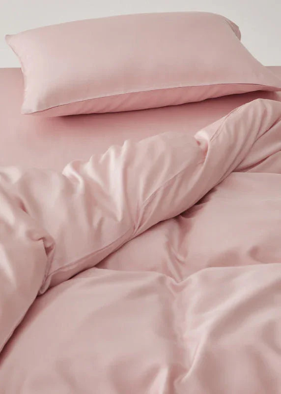 Adeline Pastel Silky Cooling TENCEL™ Bedding Set / Pink Ever Lasting