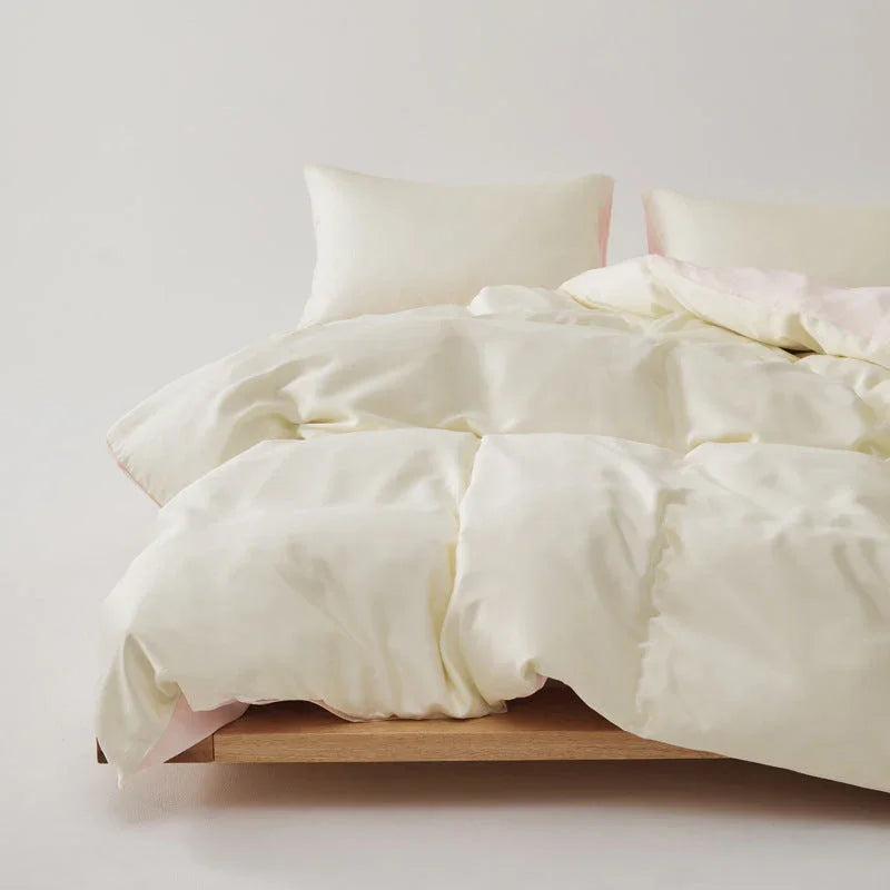 Adeline Pastel Silky Cooling TENCEL™ Bedding Set / Pink Ever Lasting